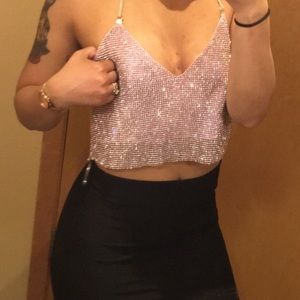 Sparkling beauty crop top -Windsor